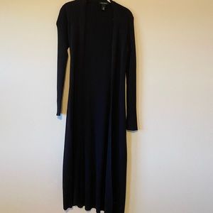 Calf length women’s ribbed cardigan from White House black market